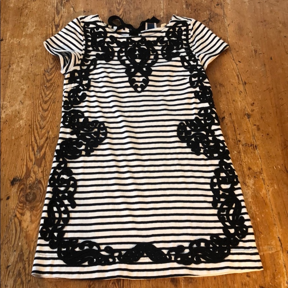 Black & white striped t-shirt Anthropologie dress